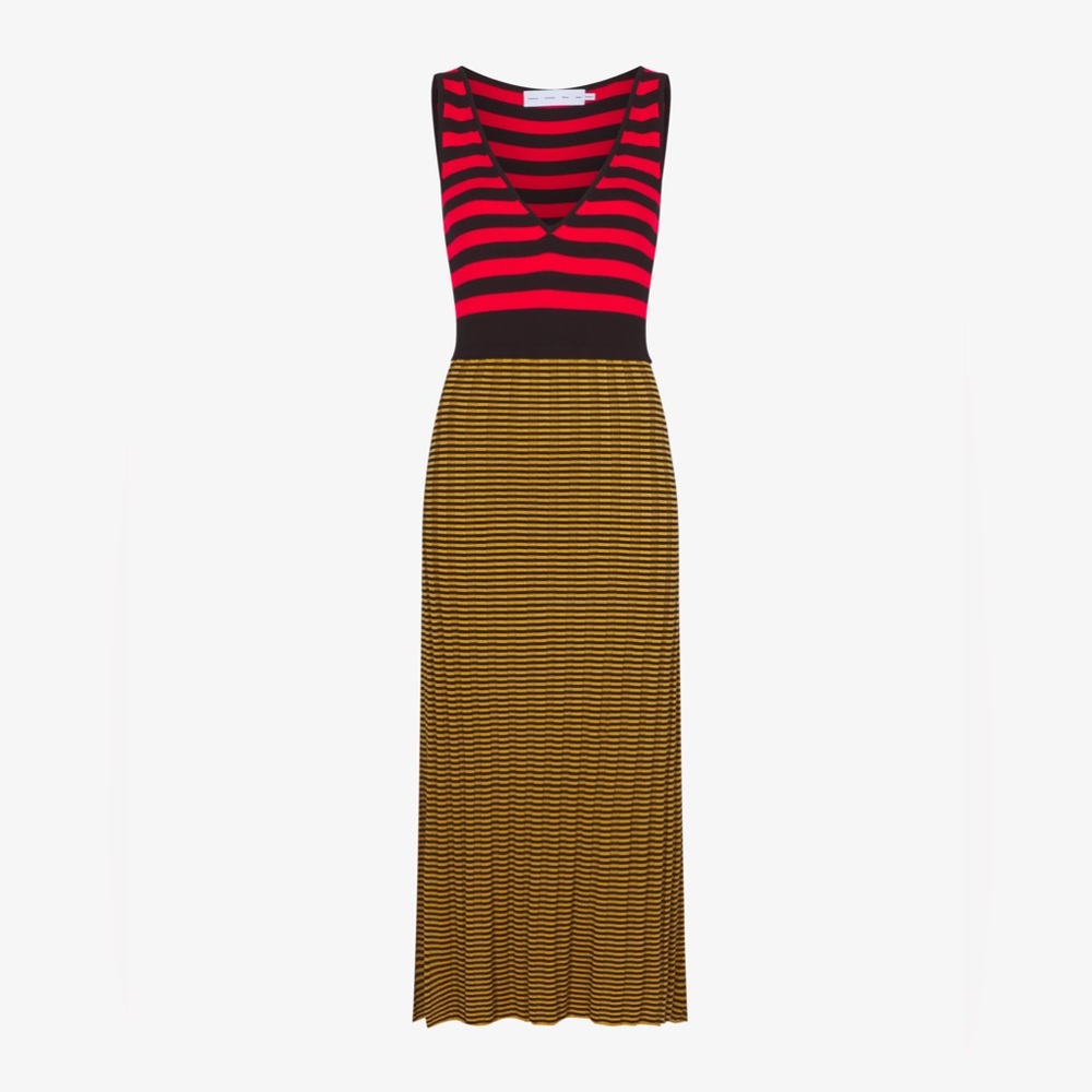 Proenza Schouler White Label Slinky Sleeveless Striped Dress Size L